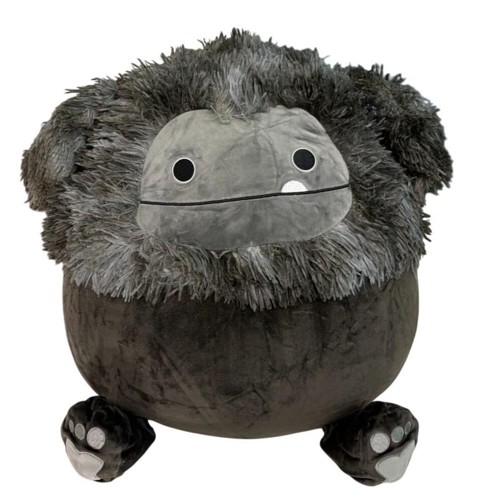 16" Wallis The Bigfoot Black Gray Tie-dye Mane Squishmallows Sasquatch Yeti